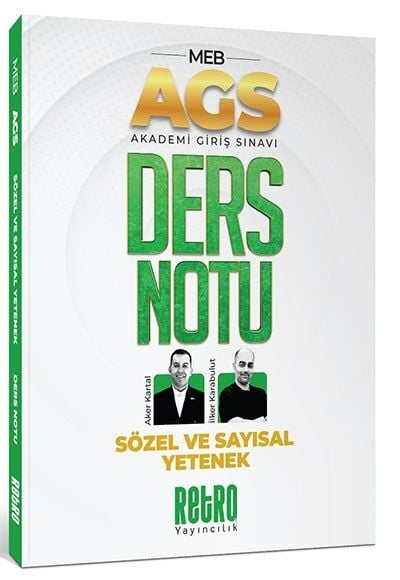 2025 MEB AGS Sözel ve Sayısal Yetenek Ders Notu Retro Kitap Fenomen Fotokopi - YKS - KPSS - ALES