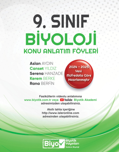 9. Sınıf Biyoloji Konu Anlatım Föyleri Biyotik Yayınları
