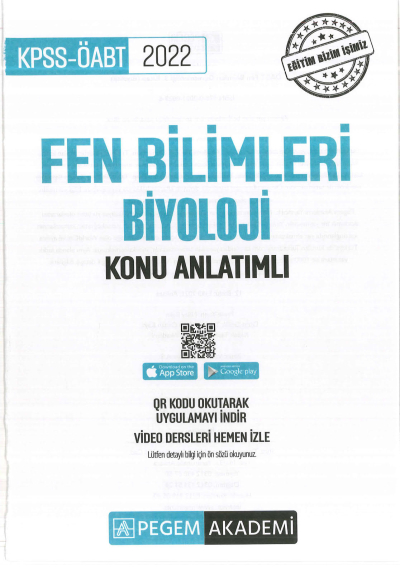 FEN BİLİMLERİ KONU ANLATIMI BİYOLOJİ Fenomen Fotokopi - YKS - KPSS - ALES