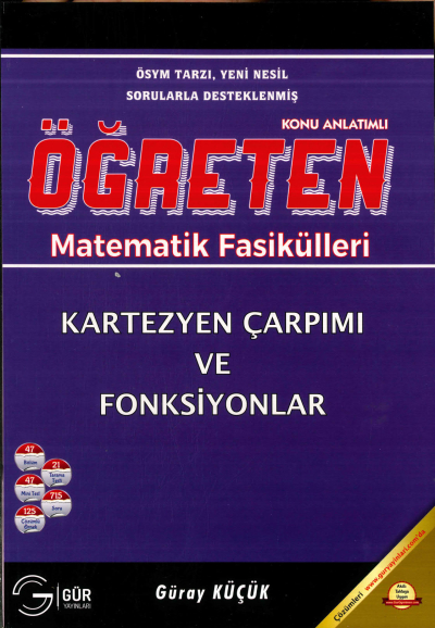 TYT-AYT ÖĞRETEN MATEMATİK KARTEZYEN ÇARPIMI VE FONKSİYONLAR KONU ANLATIMLI Fenomen Fotokopi - YKS - KPSS - ALES