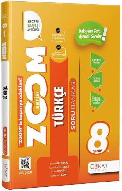 8.Sınıf LGS Yeni Zoom Türkçe Soru Bankası Günay Yayınları Fenomen Fotokopi - YKS - KPSS - ALES