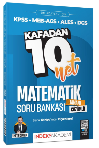 Matematik Kafadan 10 Net Soru Bankası Çözümlü İndeks Akademi Fenomen Fotokopi - YKS - KPSS - ALES