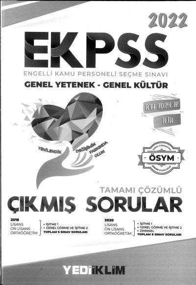 EKPSS TÜM ADAYLAR TAMAMI ÇÖZÜMLÜ ÇIKMIŞ SORULAR Fenomen Fotokopi - YKS - KPSS - ALES