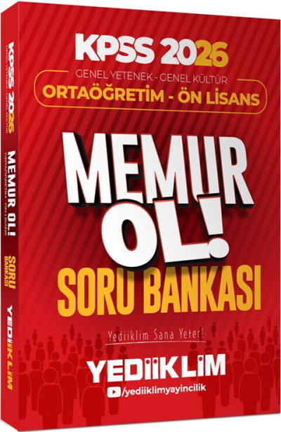 2026 KPSS Genel Yetenek Genel Kültür Ortaöğretim Ön Lisans Memur Ol Soru Bankası Yediiklim Yayınları Fenomen Fotokopi - YKS - KPSS - ALES