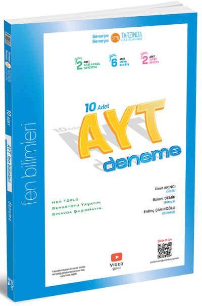 2025 YKS AYT Fen Bilimleri 10 Deneme Çözümlü Üç Dört Beş Yayınları Fenomen Fotokopi - YKS - KPSS - ALES