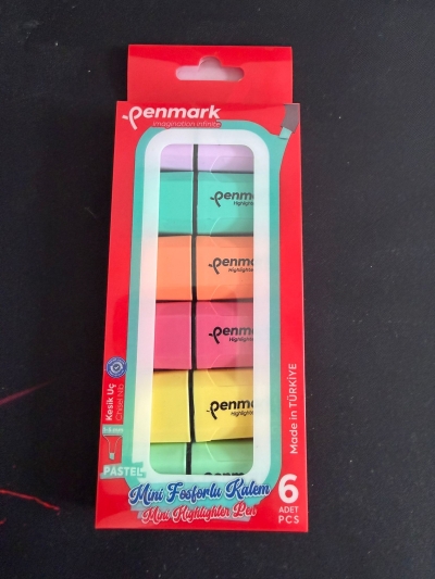 MİNİ FOSFORLU KALEM 6 LI PASTEL PENMARK Fenomen Fotokopi - YKS - KPSS - ALES