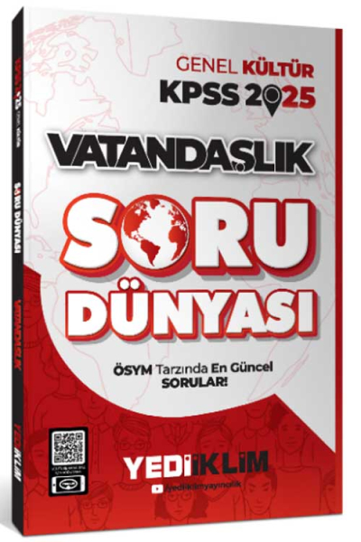 2025 Genel Kültür Vatandaşlık Soru Dünyası Yediiklim Yayınları Fenomen Fotokopi - YKS - KPSS - ALES