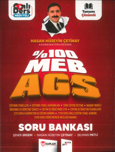 2025 %100 MEB AGS Eğitim ve Eğitim Mevzuatı Soru Bankası KAPLAN AKADEMİ Fenomen Fotokopi - YKS - KPSS - ALES