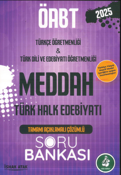 2025 ÖABT Türkçe-Türk Dili Edebiyatı Öğretmenliği Türk Halk Edebiyatı Meddah Soru Bankası Çözümlü Dizgi Kitap Yayınları Fenomen Fotokopi - YKS - KPSS - ALES