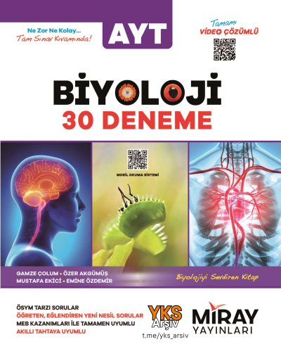 AYT Biyoloji 30 Deneme Miray Yayınları