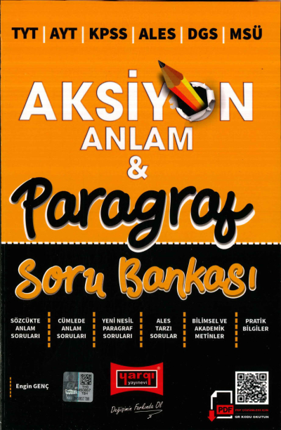 AKSİYON ANLAM VE PARAGRAF SORU BANKASI Fenomen Fotokopi - YKS - KPSS - ALES