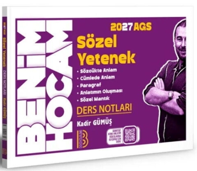 AGS Sözel Yetenek Ders Notları Benim Hocam Yayınları Fenomen Fotokopi - YKS - KPSS - ALES