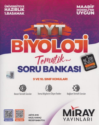 TYT Biyoloji Maarif Model Tematik Soru Bankası Miray Yayınları Fenomen Fotokopi - YKS - KPSS - ALES