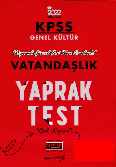 VATANDAŞLIK YAPRAK TEST Fenomen Fotokopi - YKS - KPSS - ALES