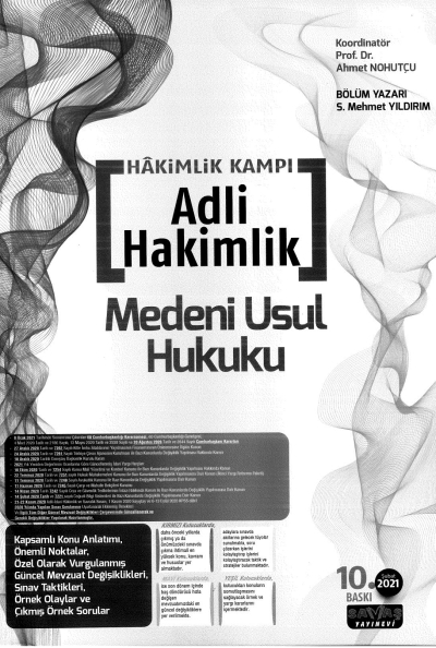 HAKİMLİK KAMPI ADLİ HAKİMLİK MEDENİ USUL HUKUKU Fenomen Fotokopi - YKS - KPSS - ALES