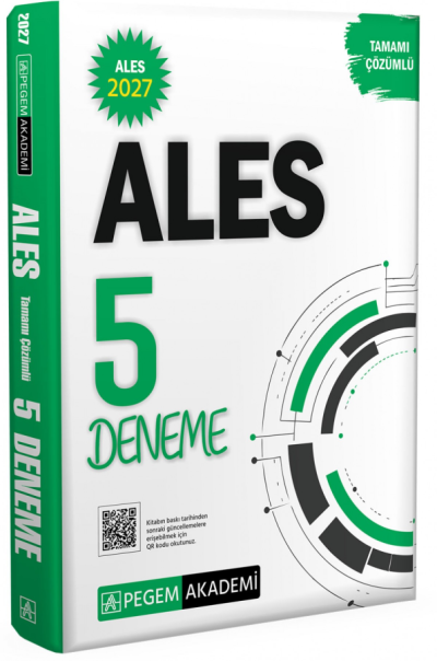 2027 ALES Tamamı Çözümlü 5 Deneme Pegem Akademi Yayıncılık Fenomen Fotokopi - YKS - KPSS - ALES