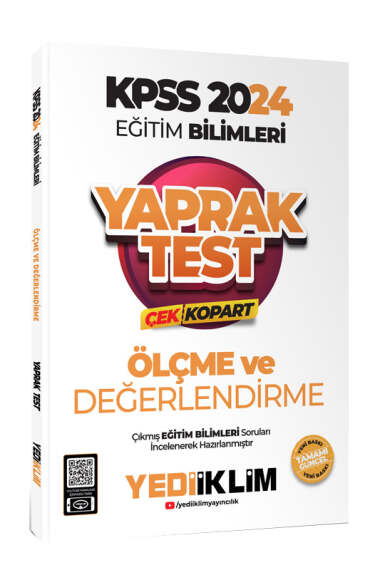 2024 KPSS Eğitim Bilimleri Ölçe ve Değerlendirme Çek Kopart Yaprak Test Fenomen Fotokopi - YKS - KPSS - ALES