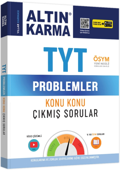 Altın Karma TYT Problemler Konu Konu Çıkmış Sorular (Kolay-Orta-Zor) Fenomen Fotokopi - YKS - KPSS - ALES