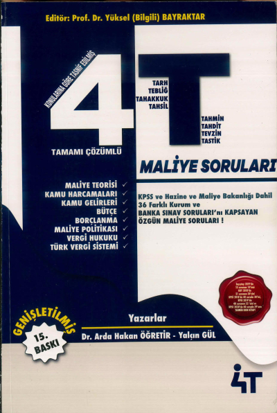 MALİYE SORU BANKASI YÜKSEK BİLGİ TAMAMI ÇÖZÜMLÜ Fenomen Fotokopi - YKS - KPSS - ALES