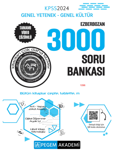 EZBERBOZAN 3000 SORU BANKASI TAMAMI VİDEO ÇÖZÜMLÜ TÜM DERSLER Fenomen Fotokopi - YKS - KPSS - ALES