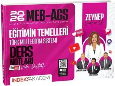 2026 MEB-AGS Eğitimin Temelleri ve Türk Milli Eğitim Sistemi Video Ders Notları İndeks Akademi Yayıncılık Fenomen Fotokopi - YKS - KPSS - ALES