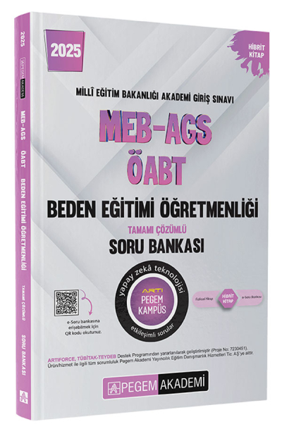 2025 MEB-AGS-ÖABT Beden Eğitimi Tamamı Çözümlü Soru Bankası Pegem Akademi Yayıncılık Fenomen Fotokopi - YKS - KPSS - ALES
