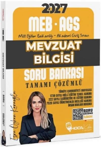 MEB-AGS Mevzuat Bilgisi Soru Bankası Çözümlü Hoca Kafası Yayınları Fenomen Fotokopi - YKS - KPSS - ALES