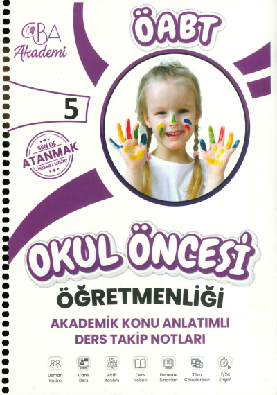 ÖABT OKUL ÖNCESİ ÖĞRETMENLİĞİ AKADEMİK KONU ANLATIMLI DERS TAKİP NOTLARI 5. KİTAP Fenomen Fotokopi - YKS - KPSS - ALES