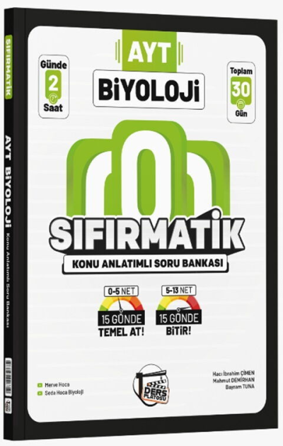AYT Biyoloji Sıfırmatik Konu Anlatımlı Soru Bankası Ders Platosu Fenomen Fotokopi - YKS - KPSS - ALES