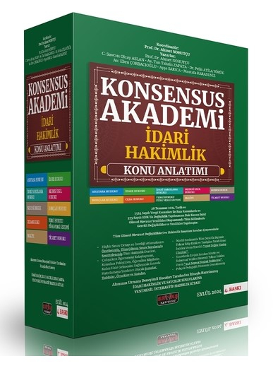 KONSENSUS Akademi İdari Yargı Hakim Yardımcılığı Sınavı Konu Anlatımı Eylül 2024 Fenomen Fotokopi - YKS - KPSS - ALES