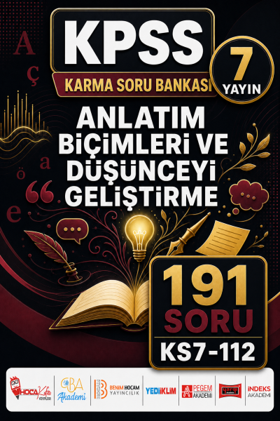 Anlatım Biçimleri ve Düşünceyi Geliştirme 7 Yayın 191 Soru Fenomen Fotokopi - YKS - KPSS - ALES