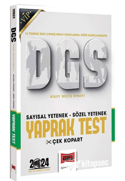 2024 DGS Sözel Sayısal Bölüm Yaprak Test