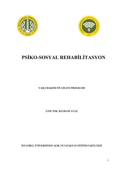 Psiko-Sosyal Rehabilitasyon Fenomen Fotokopi - YKS - KPSS - ALES
