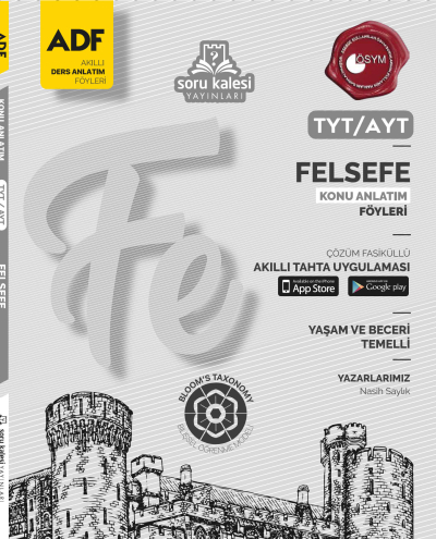 TYT AYT Felsefe Konu Anlatım Föyü Soru Kalesi Yayınları Fenomen Fotokopi - YKS - KPSS - ALES
