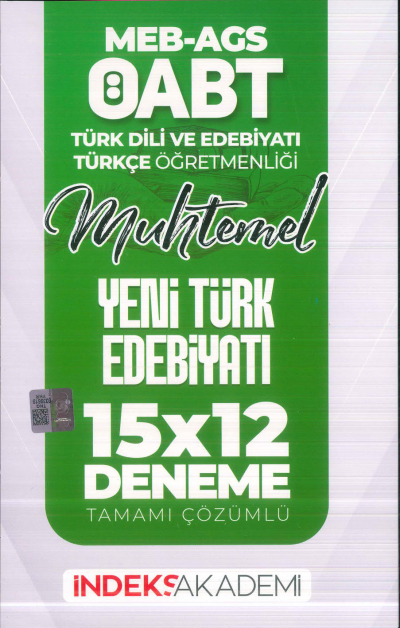 2025 ÖABT MEB-AGS Türk Dili Edebiyatı-Türkçe Yeni Türk Edebiyatı 15x12 Deneme Çözümlü İndeks Akademi Yayıncılık Fenomen Fotokopi - YKS - KPSS - ALES