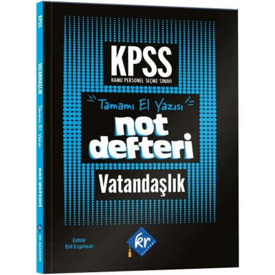 KPSS Vatandaşlık Konu Anlatımlı Not Defteri KR Akademi Fenomen Fotokopi - YKS - KPSS - ALES