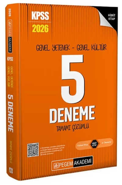 2026 KPSS Genel Yetenek Genel Kültür Tamamı Çözümlü 5 Deneme Pegem Akademi Yayıncılık Fenomen Fotokopi - YKS - KPSS - ALES