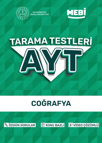 AYT Tarama Testleri Coğrafya MEBİ OGM Fenomen Fotokopi - YKS - KPSS - ALES