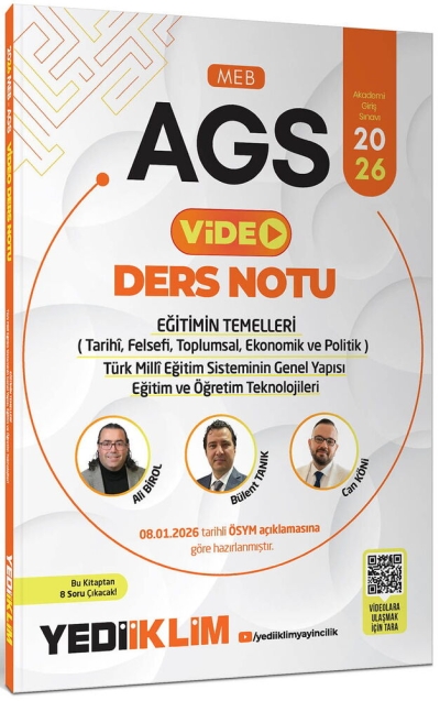 2026 MEB AGS Eğitimin Temelleri ve Temel Kavramlar Türk Milli Eğitim Sisteminin Genel Yapısı Eğitim ve Öğretim Teknolojileri Yediiklim Yayınları Fenomen Fotokopi - YKS - KPSS - ALES