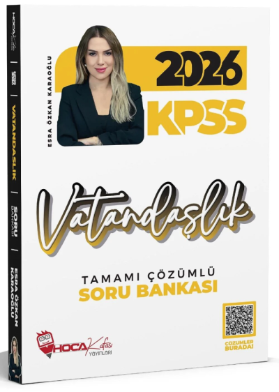 2026 KPSS Vatandaşlık Soru Bankası Çözümlü Esra Özkan Karaoğlu Hoca Kafası Yayınları Fenomen Fotokopi - YKS - KPSS - ALES