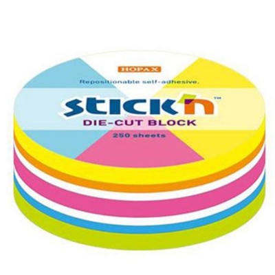 Hopax Stıck'n 21830 Yapışkanlı Yuvarlak Blok Neon 250 Yaprak Fenomen Fotokopi - YKS - KPSS - ALES