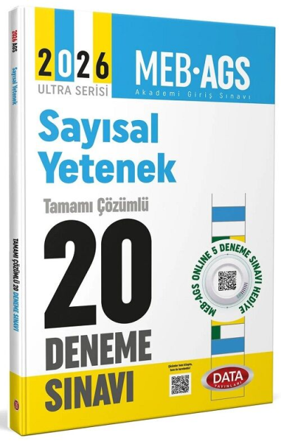 2026 AGS Sayısal Yetenek Tamamı Çözümlü 20 Deneme Sınavı Data Yayınları Fenomen Fotokopi - YKS - KPSS - ALES