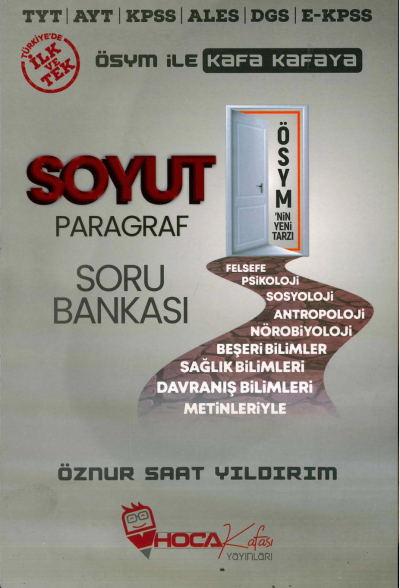 SOYUT PARAGRAF ÖSYM ile KAFA KAFAYA SORU BANKASI ÖZNUR SAAT YILDIRIM Fenomen Fotokopi - YKS - KPSS - ALES