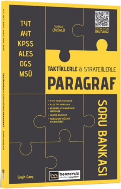 Taktiklerle ve Stratejilerle Paragraf Soru Bankası Benzersiz Akademi Yayınları Fenomen Fotokopi - YKS - KPSS - ALES