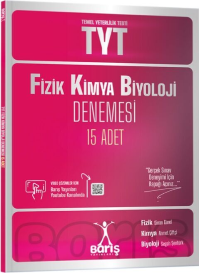 TYT Fizik Kimya Biyoloji Denemesi 15 Adet Barış Yayınları Fenomen Fotokopi - YKS - KPSS - ALES