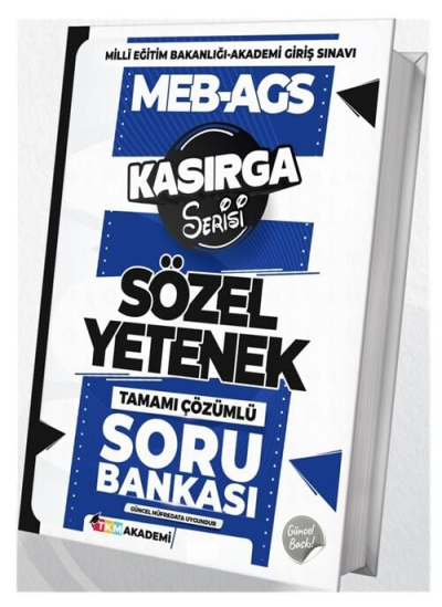 MEB-AGS Sözel Yetenek Kasırga Soru Bankası Çözümlü TKM Akademi Fenomen Fotokopi - YKS - KPSS - ALES