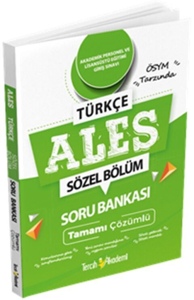 ALES Türkçe Sözel Bölüm Tamamı Çözümlü Soru Bankası Tercih Akademi Fenomen Fotokopi - YKS - KPSS - ALES