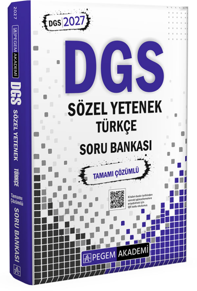 2027 DGS Sözel Yetenek Türkçe Tamamı Çözümlü Soru Bankası Pegem Akademi Fenomen Fotokopi - YKS - KPSS - ALES