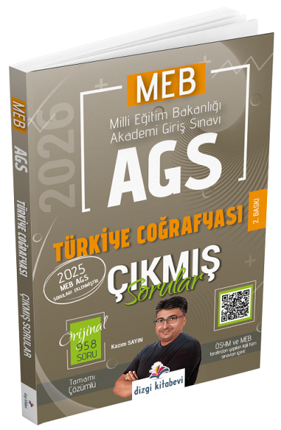 2026 MEB-AGS Türkiye Coğrafyası Çıkmış Sorular Çözümlü Kazım Sayın Dizgi Kitap Fenomen Fotokopi - YKS - KPSS - ALES