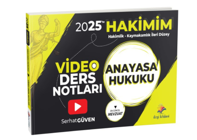 Dizgi Kitap 2025'te Hakimim Anayasa Hukuku Video Ders Notları - Serhat Güven Fenomen Fotokopi - YKS - KPSS - ALES